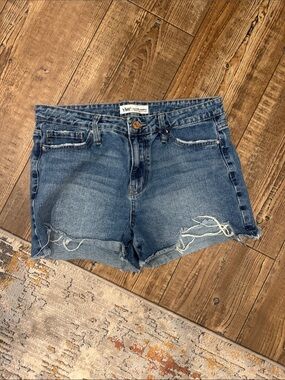 YMI Medium Blue Distressed  Denim Shorts